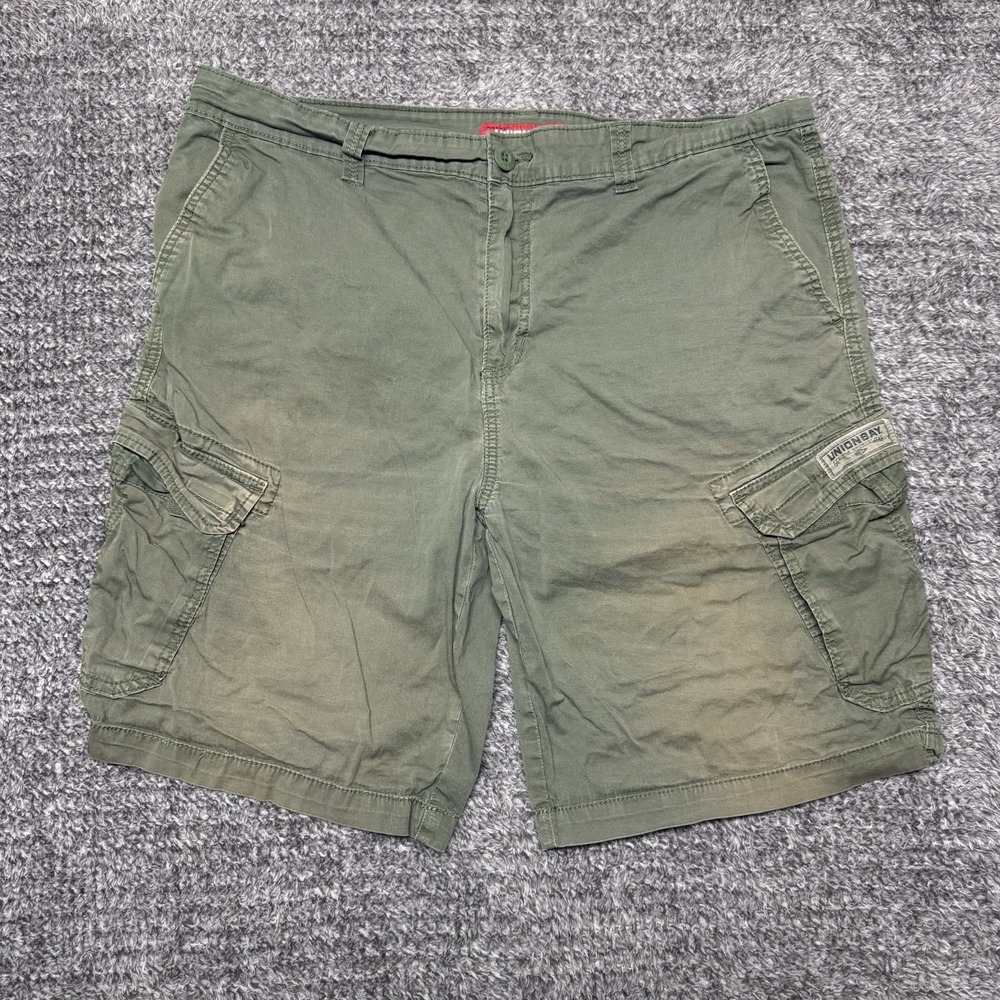 Vintage Union Bay Cargo Shorts Mens 40 Green Hike Skater Y2K Grunge Relaxed‎ Fit